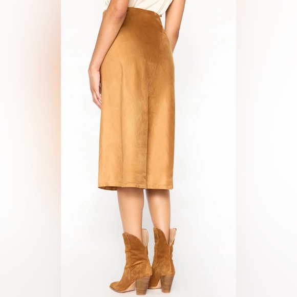 Brochu Walker The Hallie Vegan Suede Slip Skirt - camel - Picture 5 of 12